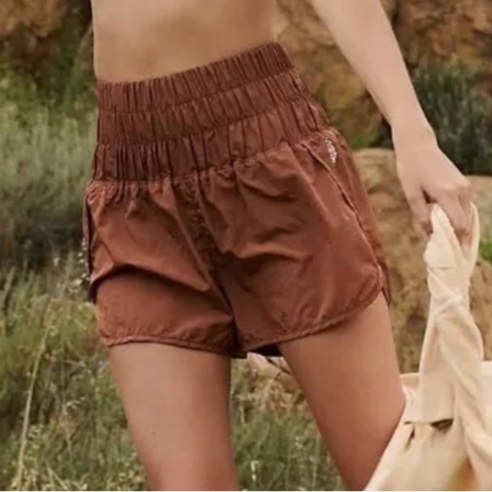 Free People Movement The Way Home Shorts in Peruvian Walnut Size M